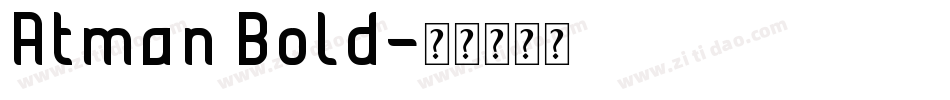 Atman Bold字体转换